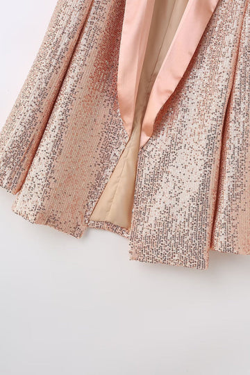 Sparkly Blush Pailletter Kvinder Prom Party Blazer